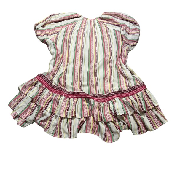 ✨ Ramy Brook XS/S Embroidered Stripe Ruffle Dress Cover-Up Boho Resort ✨ - Picture 6 of 6